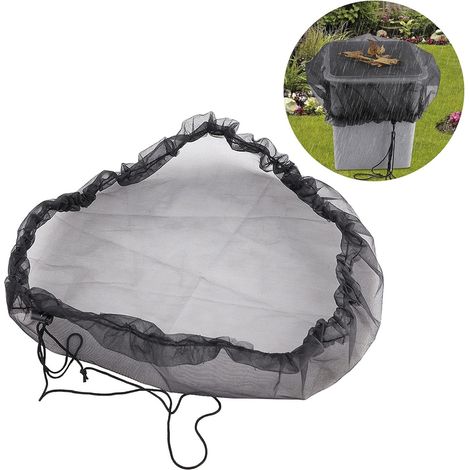 Lot de 2 couvercles en maille réglables pour récupérateurs d'eau de pluie de 83 cm, protection pour collecteur d'eau (1/5)