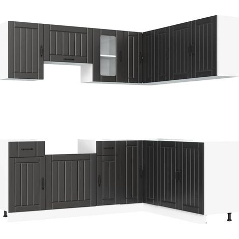 Ensemble d'armoires de cuisine Meuble de cuisine 11 pcs Kalmar bois d'ingénierie (1/5)
