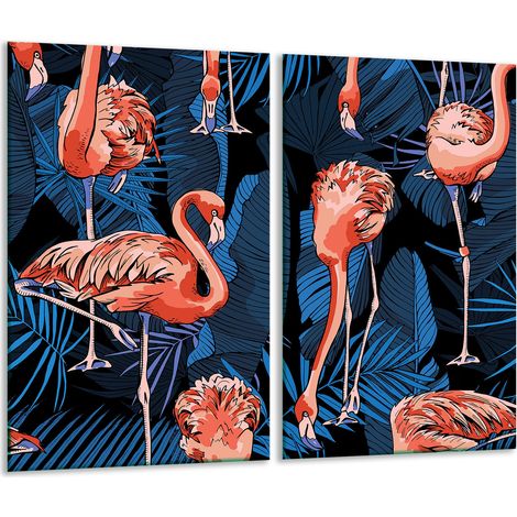 Tabla de cortar de vidrio 2x 30x52 flamencos (1/5)