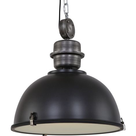 Sienna Tough Guy Dome Pendel-Deckenleuchten Schwarz Matt, Glas Matt, Metall (1/5)