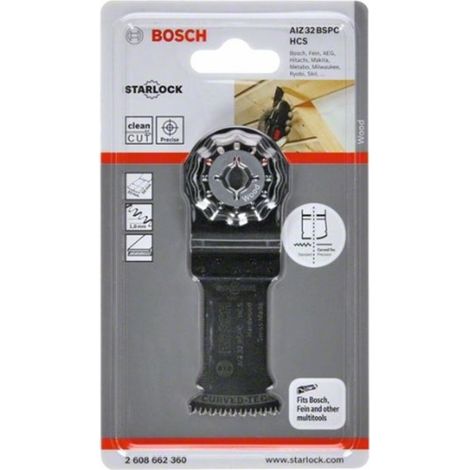 Bosch 1x HCS Hoja de sierra de inmersión AIZ 32 BSPC Madera dura 50 x 32 mm - 2608662360