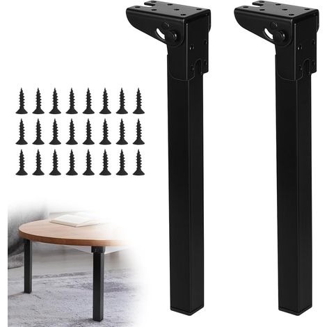 Lot de 2 Pieds de Table pliants Pied de Table Rabattable Pieds de Support pliants Pieds de Rechange Pieds de canapé Pliables pour lit Armoire Ordinateur Portable Meubles DIY, 30cm (1/5)