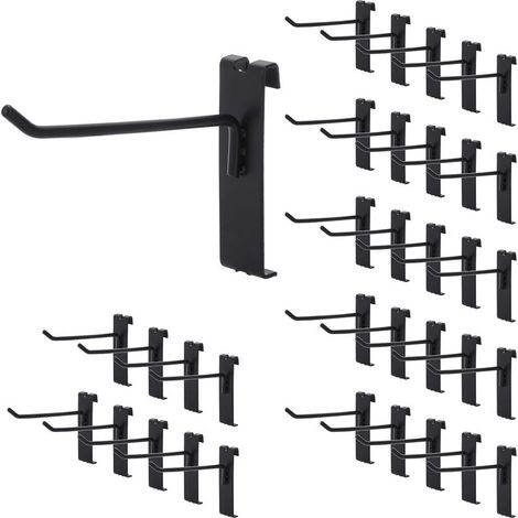 Lot de 35 crochets en métal à suspendre à grille, 10,5cm, pour panneaux - accessoires commerciaux pour magasins, garages, spectacles, ateliers (1/4)