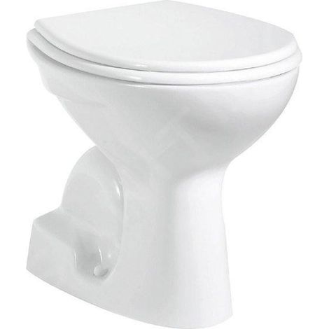 Cuvette WC surbaissée, 36x54cm, siphon en S, blanc (1/2)
