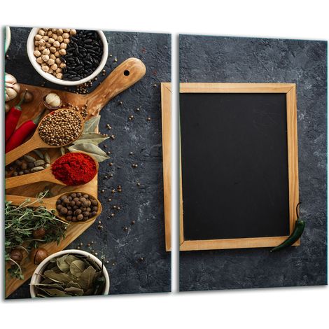 Tabla de cortar de vidrio 2x 30x52 para cocina (1/5)