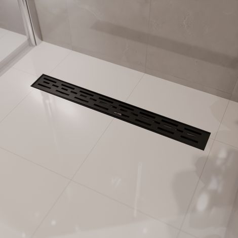 LOMAZOO Caniveau de Douche Cayma 80cm - Noir Mat - Rigole de