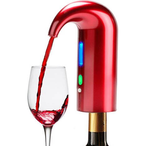 Aérateur de vin électrique portable à pompe automatique, rechargeable par USB, pour vins rouges et blancs.-AquaForge