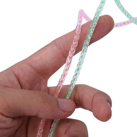 Corde à sauter réglable en PVC avec poignées antidérapantes confortables (bleue) (1/5)