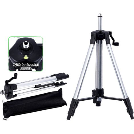 Trípode para nivel láser de aluminio de 51-150 cm, rosca de 5/8", para obras con humedad