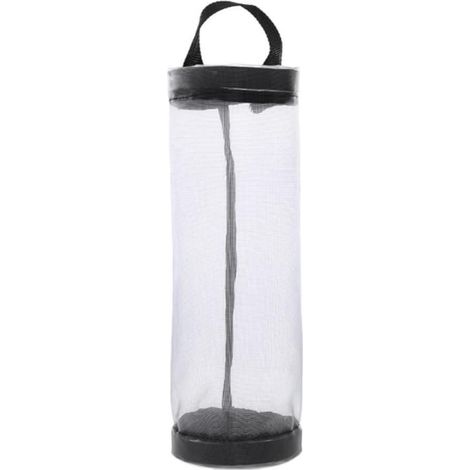 Lot de 2 supports de sac en plastique, support de sac d'épicerie, distributeur de sac de rangement suspendu en maille (gris), 16,5 x 4,5 pouces (1/5)
