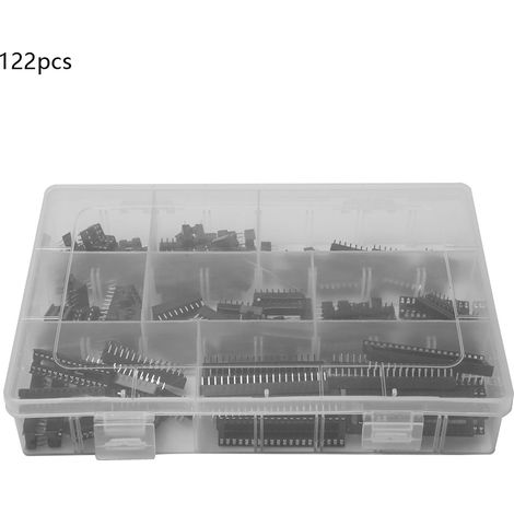 122 adaptateurs de support CI 2,54 mm DIP-8 6 14 16 18 24 28 40 broches pour connecteurs de composants électroniques (1/5)