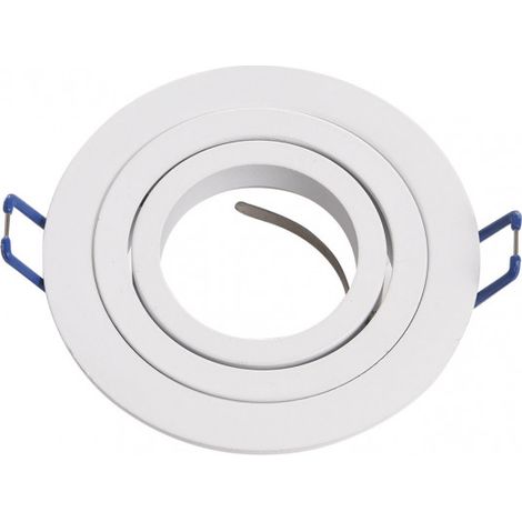 FAB 14348RE01  Cenote Da Incasso Orientabile 1xgu10 Tondo Bianco 2x9,2x9,2 Cm 8 Taglio C/Portalampada