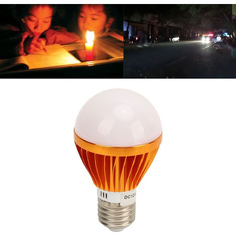 L'ampoule spirale E27 de 5 W et 12 V CC peut être associée à un contrôleur solaire et à un câble de 3 mètres. (1/5)