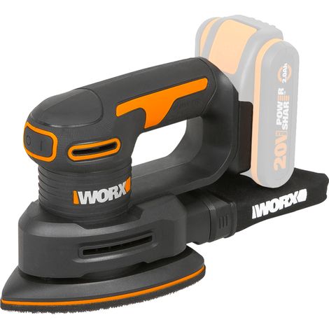 Ponceuse triangulaire 20V WORX - WX822 (pour poncer les surfaces en bois, anti-vibration, 1 batterie 2Ah + chargeur) (1/2)