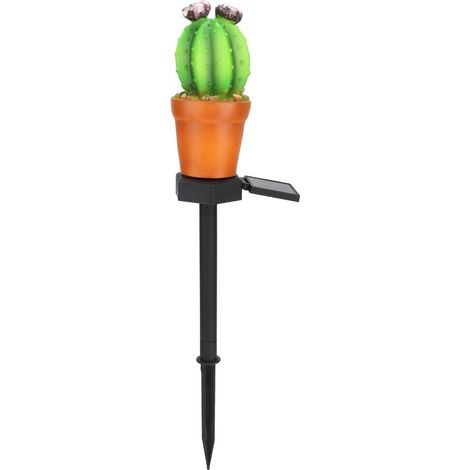 Solar, éclairage LED Solaire d'extérieur pour Jardin, pelouse, terrasse, allée, décorations, Cadeaux de Jardinage (Single Cactus Style) (1/5)