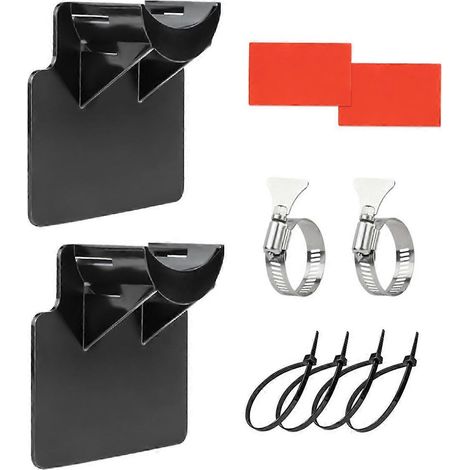 Supports de fixation pour tuyaux de piscine noirs (1/5)