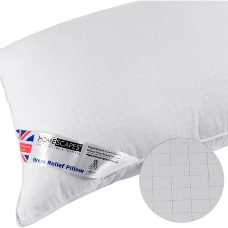 HOMESCAPES Anti Stress Pillow Carbon Enriched Case with Super Microfibre (1/5)