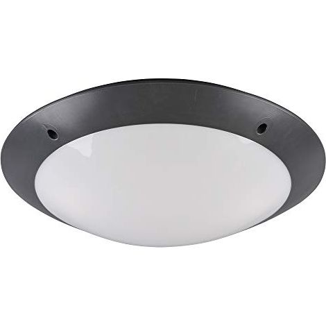 CAMARO PLAFONIERA DA ESTERNO METACRILATO ANTRACITE D. 33CM IP54 2 LUCI ATTACCO E27 (1/4)