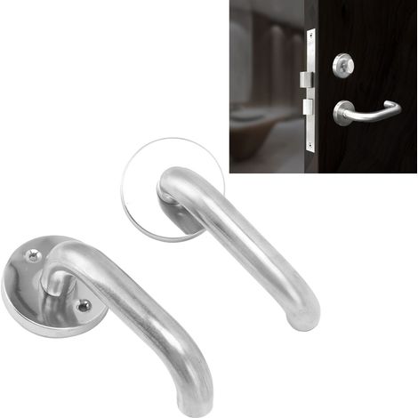 Serrure coupe-feu, serrure de porte de secours, poignée de porte de secours en acier inoxydable pour passage de sécurité, cylindre de serrure à double ouverture, kit complet universel (1/5)