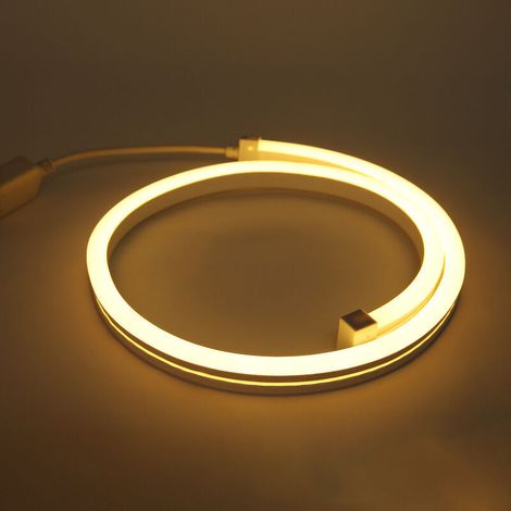 Ahlsen RGB-Neonstreifen, 24 V LED für den Innenbereich, wasserdicht, 1 m Neonstreifen für Dekoration, Hochzeit, Zimmer, Party, (Warmweiß 3000 K)