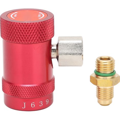 Connecteur de remplissage liquide haute pression HS-1234YF pour climatisation auto - kit adaptateur rapide fluoré (1/5)