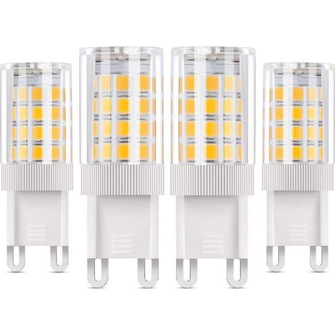 G9 Ampoule LED,5W équivalent à des Lampes Halogènes 50W,4 PCS Lampes à LED Blanc Chaud 3000K,Angle de Diffusion de 360°, AC85-220V,360LM,Non Dimmable (1/5)