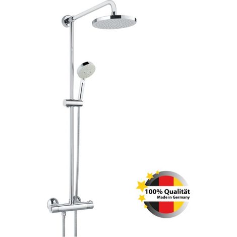 Brause-System Heinrich Schulte Ascona Handbrause, Kopfbrause Ø 200 mm und Thermostat, chrom - Z034647-00010 (1/4)
