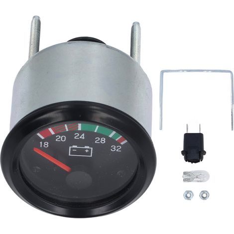 Asixxsix 24V Wide Range Voltage Gauge, Aluminium Alloy Voltmeter. (1/5)