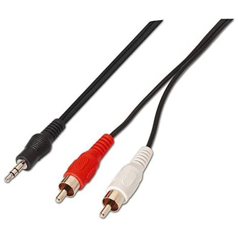 Aisens - Cavo audio stereo, jack 3.5/m-2xrca/m, nero, 3.0m