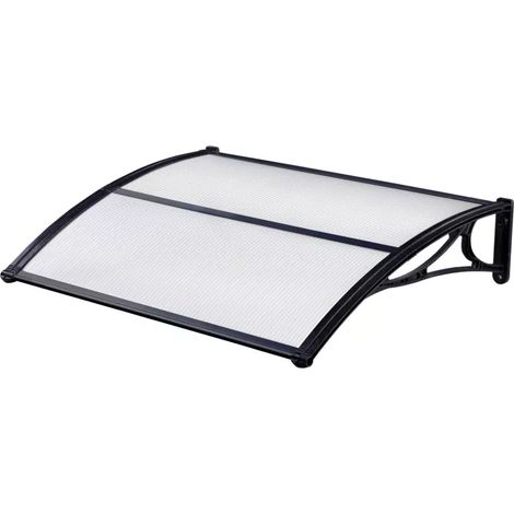 pensilina essenza in policarbonato satinato con profilo centrale nero 120x100 cm
