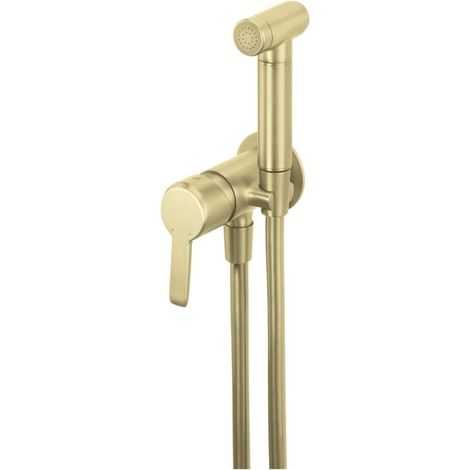 Mitigeur bidet encastré avec douchette en finition or brossé - Stapol