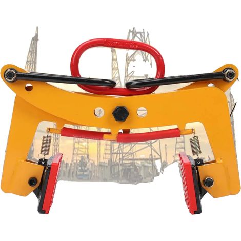 Pince de levage de pierre, capacité de 280 kg, ouverture réglable de 4 à 8 pouces, patin en caoutchouc antidérapant, verrouillage par goupille d'expansion à écrou, matériau durable et résistant à l'us (1/5)