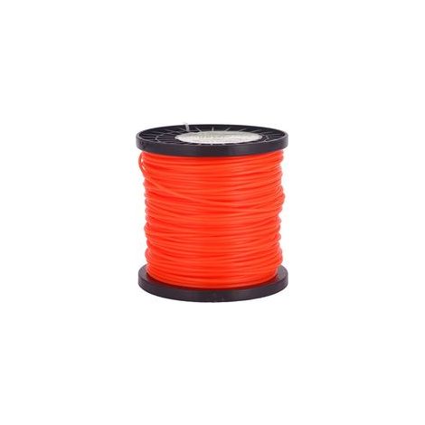 Lntyq Trimmerfaden, Fadenspanner für Rasentrimmerfaden, 5 Fadenstränge, 2,4 mm Durchmesser x 100 Meter – Orangerot (1/5)