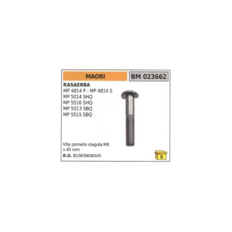 Tornillo del pomo del manillar M8 x 45 mm MAORI cortacésped MP4818P MP5014SHQ MP5516SHQ