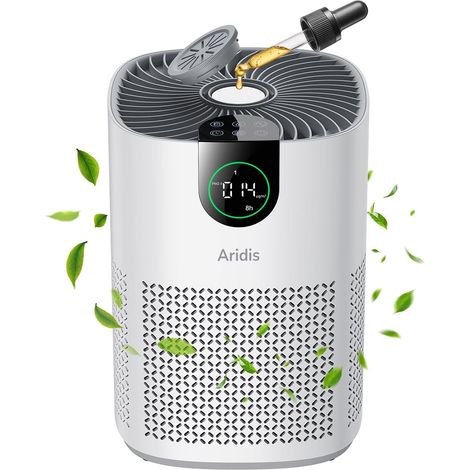 Purificateur d'Air Chambre - Air Purifier Hepa Efficace Contre Le Pollen, Les Allergies, Les Odeurs Et Les Poils D'Animaux, Avec éPonge ParfuméE, 7w Et 3 Vitesses,Silencieux Version améliorée (1/5)