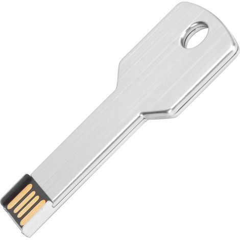 Clé USB en forme de clé, disque mémoire USB pour ordinateur, argentée, 32 Go (1/5)