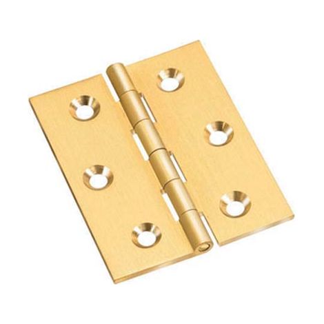 CERNIERA PIANA 4101 VALTOCE - OTTONE FRESATO SATINATO PERNO FISSO MM 60X50X2,0- 24 pezzi