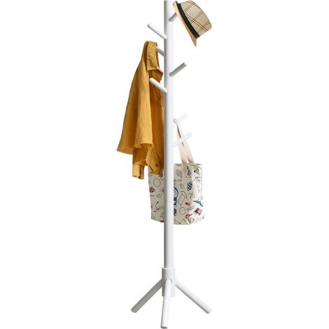 Portemanteau,Portant à Vêtements en Bois,Blanc RF-1194 (1/5)