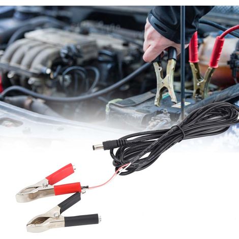 2 DC-Netzstecker (männlich) an einem 3 Meter langen Kabel mit Krokodilklemme, 12 V/24 V zum Anschluss der Stromversorgung an die LEDs (1/5)