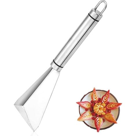 Couteau de Découpe en Acier Inoxydable pour Fruits et Légumes - Outil de Sculpture Triangle pour Décorations d'Assiettes DIY (1/5)