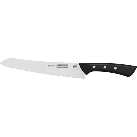 Tramontina coltello pane Solutta acciaio inox nero 20,5 cm
