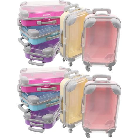 10 Pièces Boîte Cadeau Transparente Forme de Mallette Contenant à Friandises pour Bagages Mini Boîte à Bonbons de Voyage Vide pour Valise (1/5)