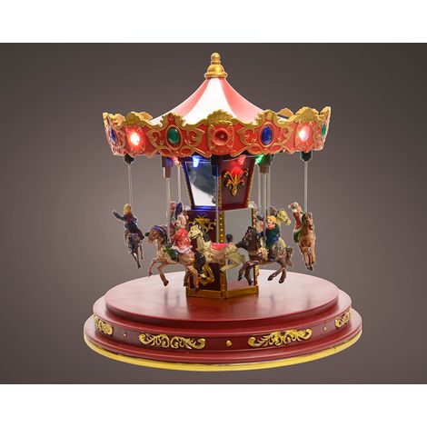Kaemingk Weihnachtsschmuck Lumineo Karussell 24 x 24 x 25 cm Bewegungslicht