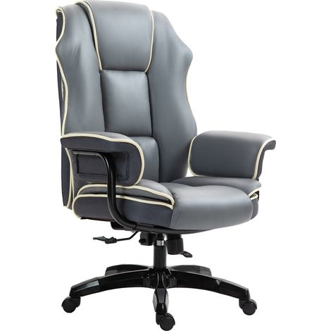 Fauteuil Gamer Ergonomique Hauteur Réglable Dossier Bascule Inclinable Pivotant 360°
