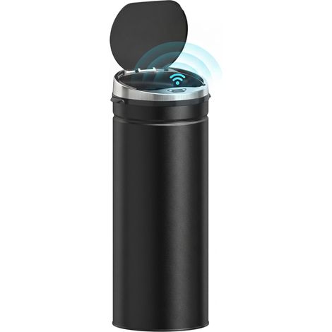 HOMCOM 50L Sensor Bin, Stainless Steel Kitchen Bin, Black (1/5)