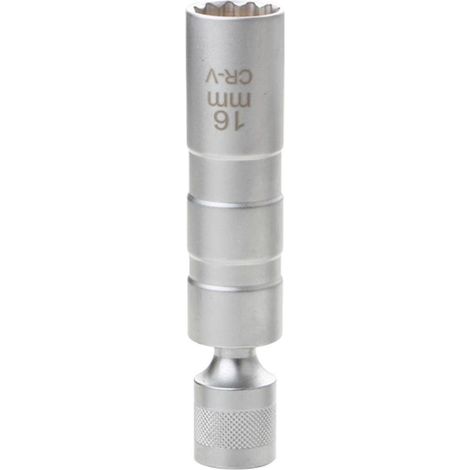 Schwenkbarer magnetischer Zündkerzensteckschlüssel, 3/8"-Antrieb, 12°-Winkel-Auszieher, 14 mm (1/4)