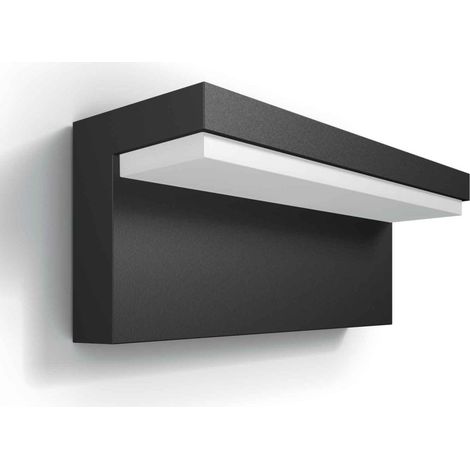 Philips myGarden - LED-Wandleuchte für den Außenbereich 22x8 cm, 2700 K, 4,5 W, Anthrazit 915005378301