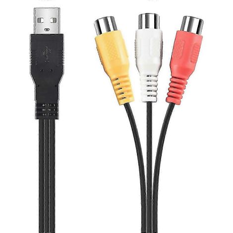 Adaptateur audio USB mâle vers 3 femelles (modèle 2025) pour téléviseur HD (1/5)