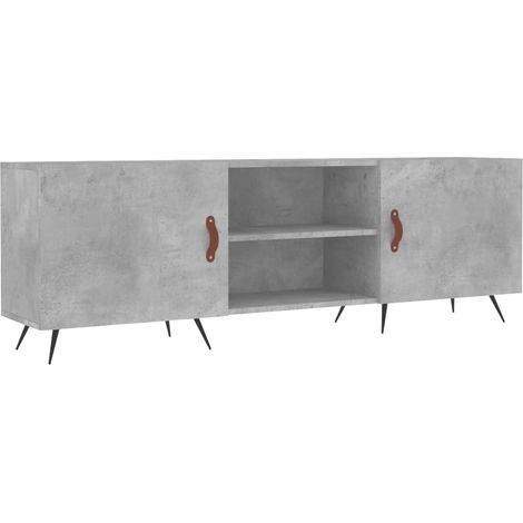 Meuble TV gris béton 150x30x50 bois d'ingénierie (1/5)