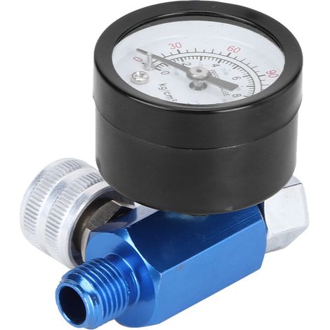 Régulateur de pression d'air avec manomètre en alliage d'aluminium pour pistolet de pulvérisation ajustable G1/4 outil pneumatique (1/5)